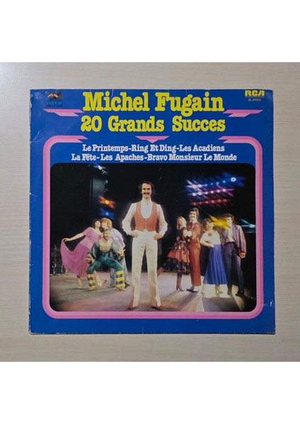 Michel Fugain - 20 Grands Succes - ***özel, Mavi Renkli Plak*** - 1978 - Dönem Baskı Plak - Longplay - Lp