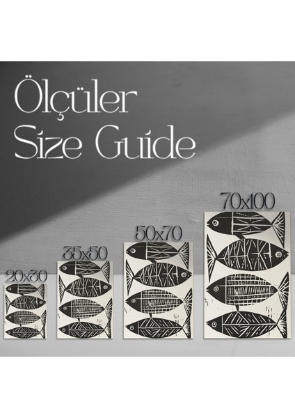 Soyut Balık Stili Dekoratif Tablo modelleri