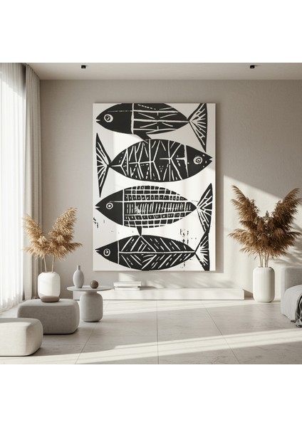 Soyut Balık Stili Dekoratif Tablo fırsatları