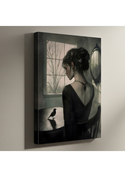 Melankoli ve Kuş Illüstrasyon Tablosu