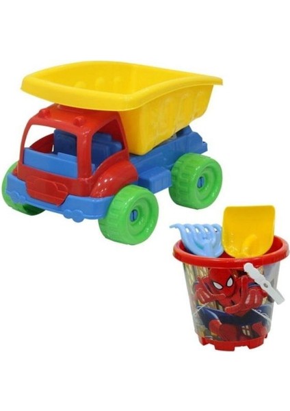 Dede Oyuncak Spiderman Büyük Kamyon Plaj Set 03515
