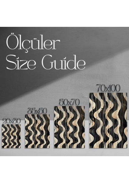 Soyut Ahşap Dalga Desenli Modern Sanat Tablosu modelleri