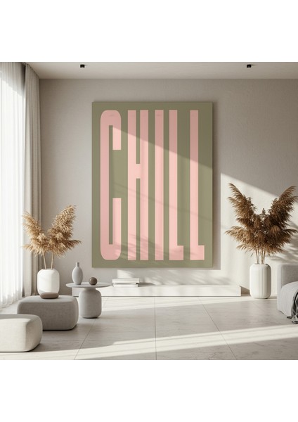 Minimalist Chill Kelime Sanatı Tablosu fırsatları