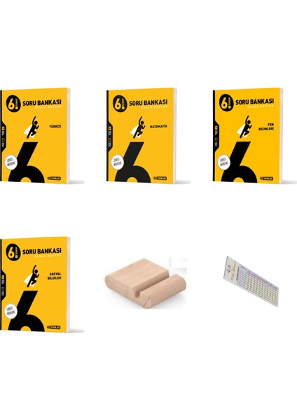 Hız 6.sınıf Fen Matematik Türkçe Sosyal Soru Bankası Yeni Müfredat+Telefon Tutucu+Soru Çözüm Ayıracı