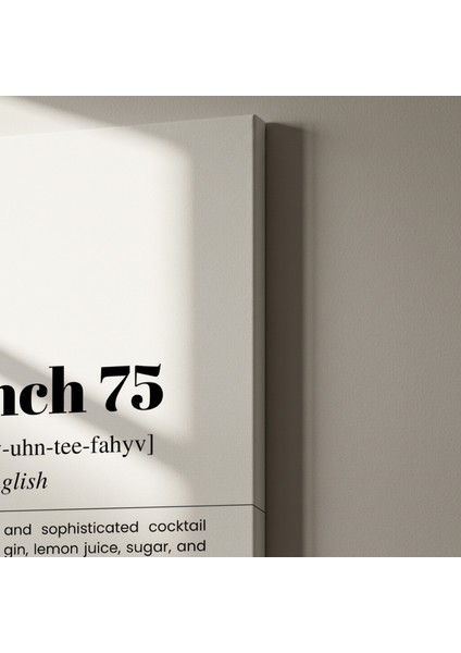 French 75 Kokteyli Tarif Poster Tablosu indirimleri