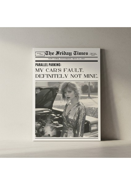 1980LER Stili Gazete Kupürü Kadın Portresi Tablosu fiyatları