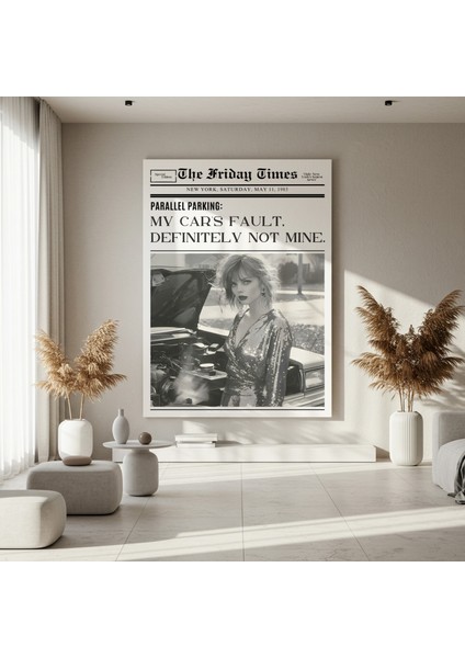 1980LER Stili Gazete Kupürü Kadın Portresi Tablosu fırsatları