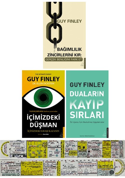 Guy Finley 3 Kitap Set / Bağımlılık Zincirlerini Kır - Içimizdeki Düşman - Duaların Kayıp Sırları