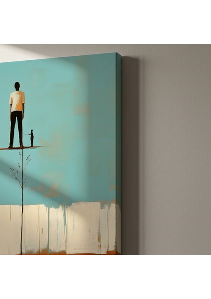 Soyut Insan Figürleri ve Minimalist Manzara Tablosu indirimleri