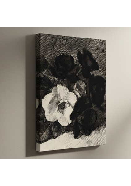Karanlık Çiçekler Soyut Sanat Tablosu