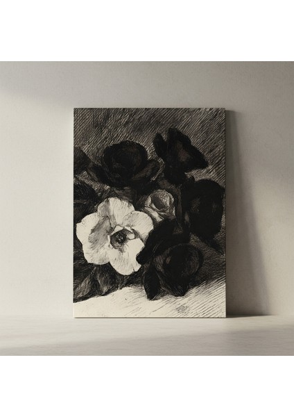 Karanlık Çiçekler Soyut Sanat Tablosu fiyatları