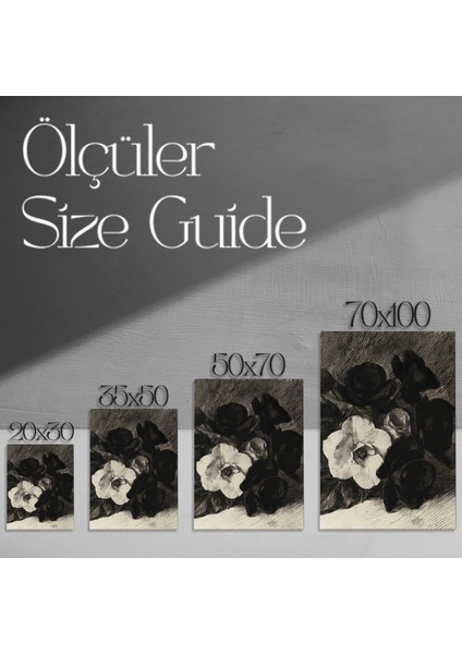 Karanlık Çiçekler Soyut Sanat Tablosu modelleri