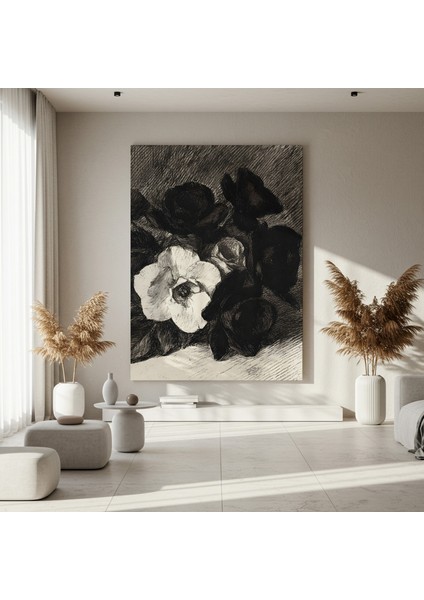 Karanlık Çiçekler Soyut Sanat Tablosu fırsatları