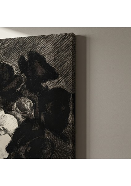 Karanlık Çiçekler Soyut Sanat Tablosu indirimleri