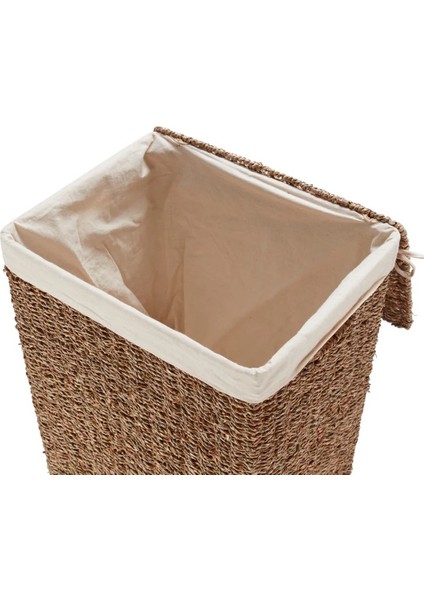 Seagrass Astarlı Hasır Kapaklı Çamaşır Sepeti/el Dokuma Saklama Sepeti 40X30X60CM indirimleri
