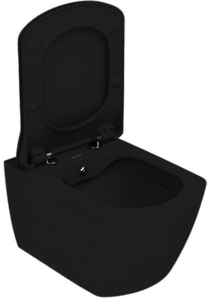 Elegant Kömür Karası Kanalsız Asma Klozet EG321, Creavit Elegant Duroplast Yavaş Kapak fiyatları