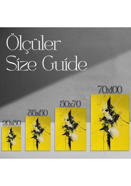 Soyut Ekspresyonist Siyah Sarı Enerji Tablosu modelleri