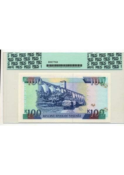 Malawı 100 Kwacha 1993 PICK#29A Pcgs 64 Ppq – Unc Banknot