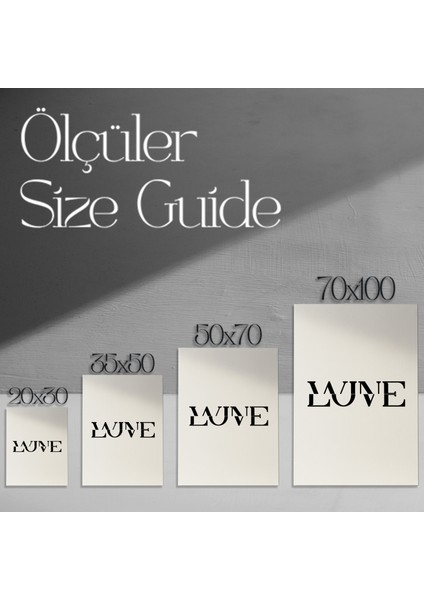 Kırık Yazı Tipiyle Modern Love Tablosu modelleri