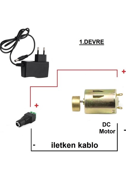 Kutulu 3 In 1 Titreşim Motoru Hız Kontrol Deney Seti (3 Devre) - Öğrenci Elektrik Devresi modelleri