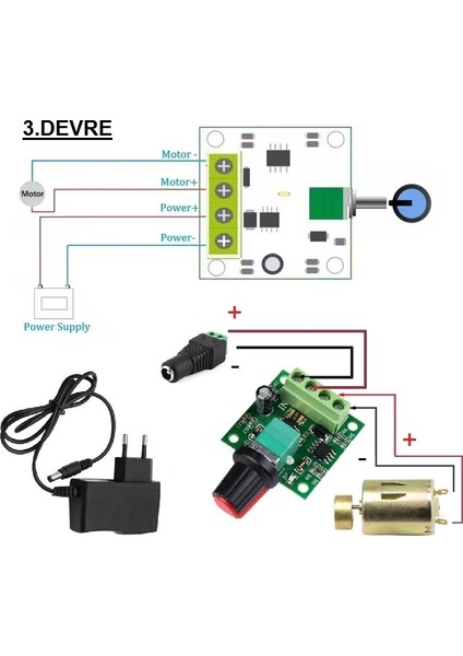 Kutulu 3 In 1 Titreşim Motoru Hız Kontrol Deney Seti (3 Devre) - Öğrenci Elektrik Devresi indirimleri