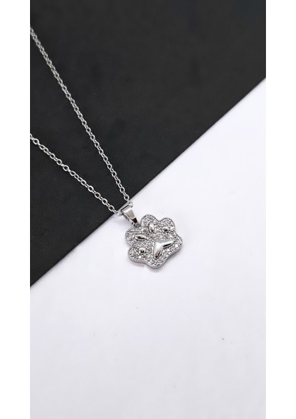 Pati Figürlü Zirkon Taşlı Çelik Kolye fırsatları