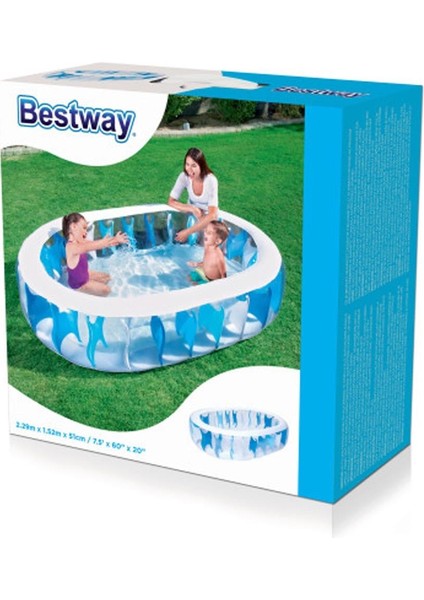 Havuz Jumbo Krıstal 229X152X51 cm KZLD-BW54066