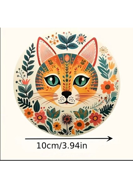 10*10 Cm/3,94*3,94 Inç 6'lı Canlı Kedi Serisi Ahşap Bardak Altlığı Seti fiyatları