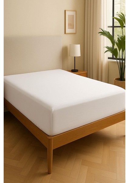 2 Adet Düz Pamuklu Tek Kişilik 120 x 200 x 30 cm Lastikli Penye Çarşaf fırsatları