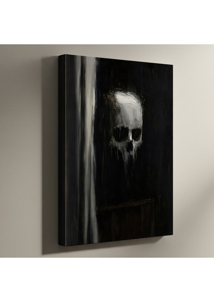 Karanlık Sanat Akımı Soyut Kafatası Tablosu