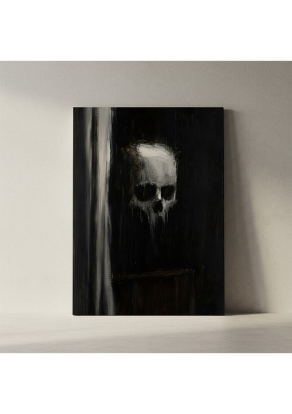 Karanlık Sanat Akımı Soyut Kafatası Tablosu fiyatları