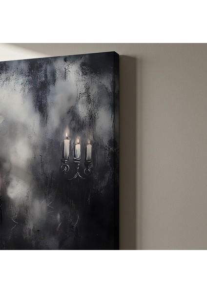 Karanlık Romantizm Mumlar Soyut Tablosu indirimleri