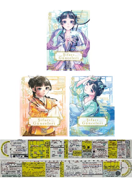 Şifacı Günceleri 10-11-12. Ciltler Manga Seti + Mat. Öğreten Cetvel