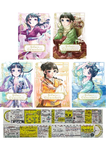 Şifacı Günceleri 8-9-10-11-12. Ciltler Manga Seti + Mat. Öğreten Cetvel