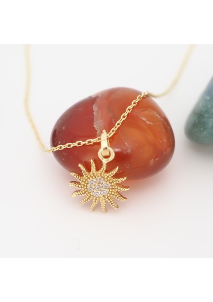 Minimalist Güneş Kolye 14 Ayar fiyatları