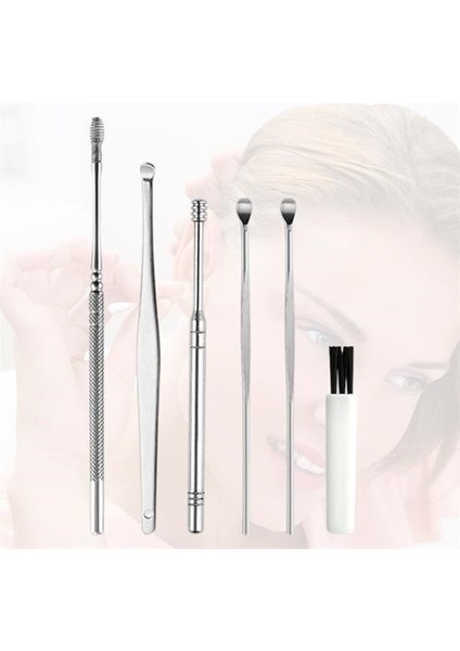 Buffer® 6 Parça Paslanmaz Çelik Kulak Balmumu Toplayıcı Çıkarıcı Temizleyici Bakımı Çubuk Seti fırsatları