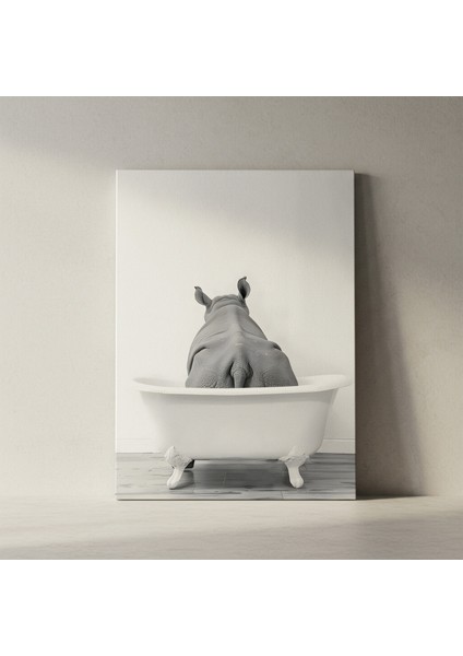 Rhinoceros Banyoda Soyut Sanat Tablosu fiyatları