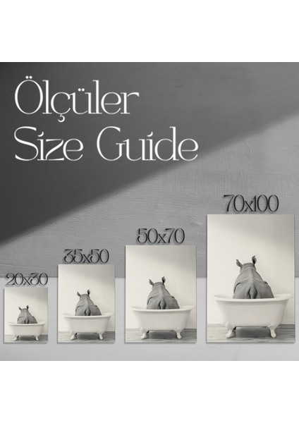 Rhinoceros Banyoda Soyut Sanat Tablosu modelleri