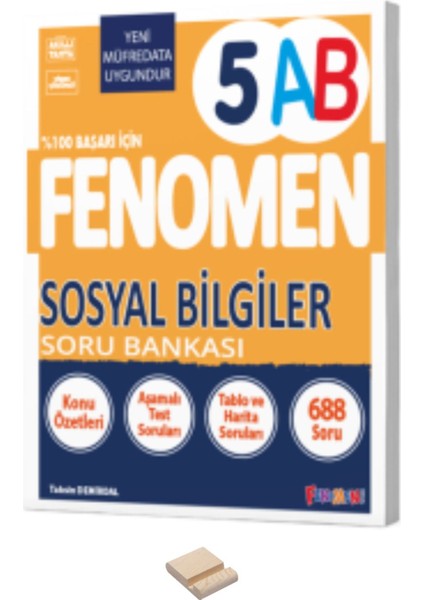 Fenomen Yayıncılık 5. Sınıf Sosyal Bilgiler Soru Bankası + Telefon Tutucu