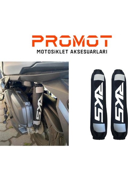 Rks 125R Beyaz Amortisör Kılıfı Reflektörlü