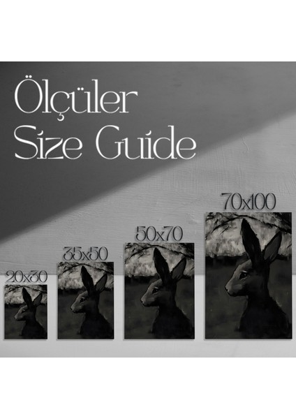 karanlık tavşan portresi tablosu modelleri