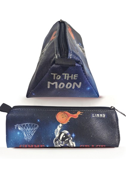 Kalem Kutusu Basketbolcu Astronot Space Üçgen Kalemkutu Jumbo Vegan Deri Kalemlik fiyatları