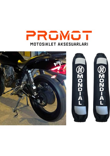 Mondial Drift L Beyaz Amortisör Kılıfı Reflektörlü