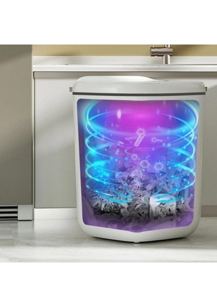 Sensörlü Çöp Kovası Antibakteriyel Uv Işıklı 20 Litre + Deterjan Hazneli Beyaz Silikon Klozet Fırçası-Bys modelleri