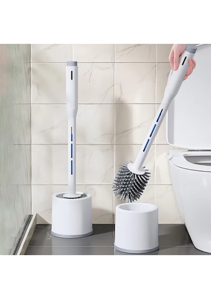 Sensörlü Çöp Kovası Antibakteriyel Uv Işıklı 20 Litre + Deterjan Hazneli Beyaz Silikon Klozet Fırçası-Bys