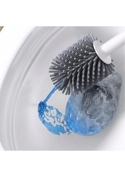 Sensörlü Çöp Kovası Antibakteriyel Uv Işıklı 20 Litre + Deterjan Hazneli Beyaz Silikon Klozet Fırçası-Bys