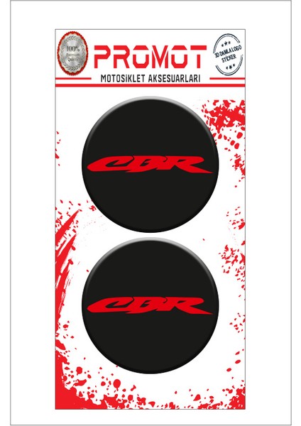 Cbr 3D Kabartmalı Damla Logo Sticker 5cm 02