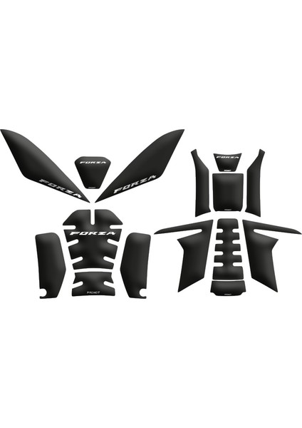 Motosıklet Tank Pad Honda Forza 750 Tank Pad Set 04
