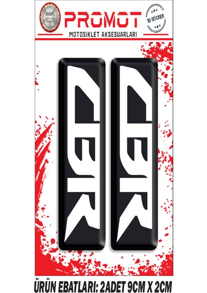 Cbr Ön Maşa 3D Kabartmalı 2'li Damla Sticker 1