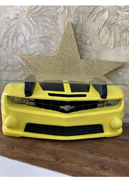 Işıklı Raflı Camaro Duvar Objesi Araba Sarı Siyah fiyatları